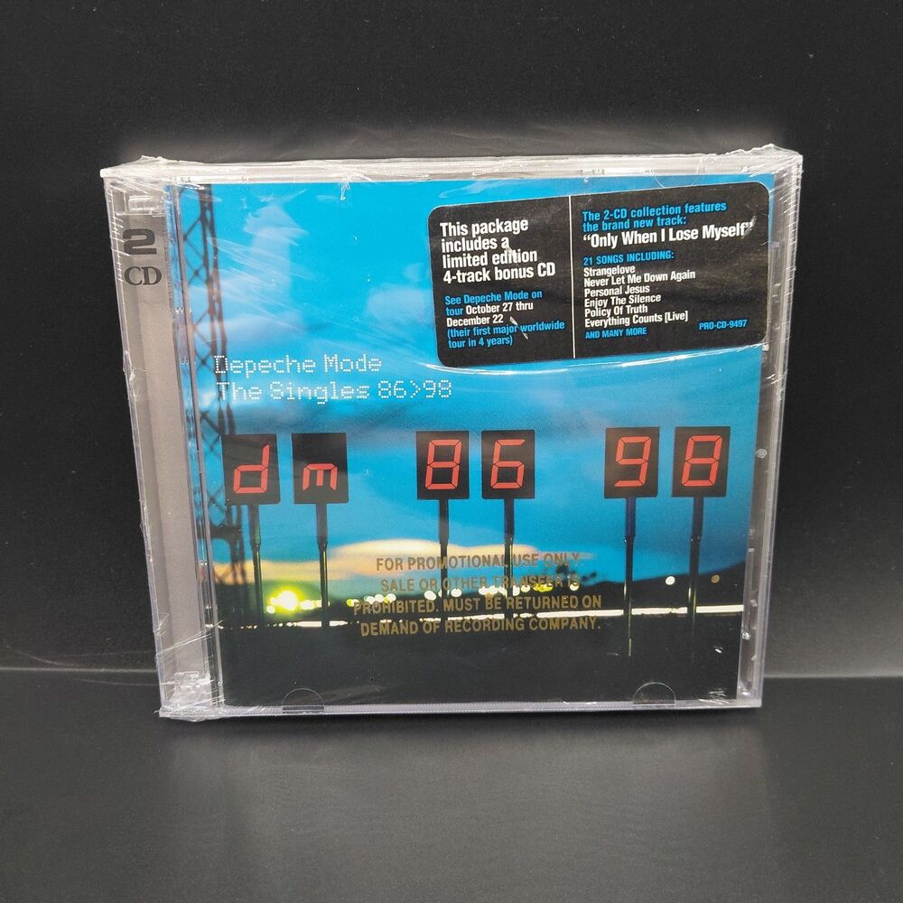 Depeche Mode The Singles 86 98 2CD + Bonus Disc Promo New Sealed 1998